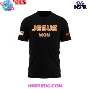 Houston Astros Jesus Won 2024 Black T-Shirt