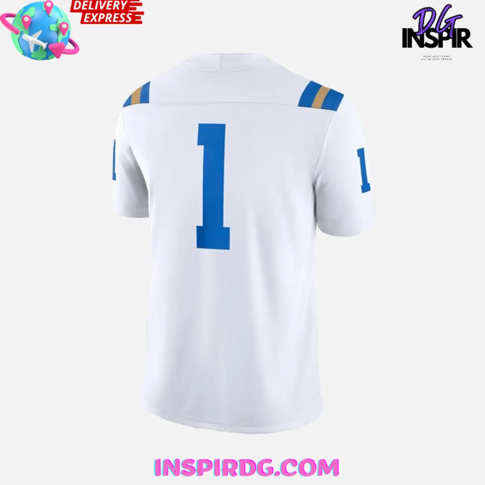 UCLA Bruins Jumpman White Football Jersey InspirDG