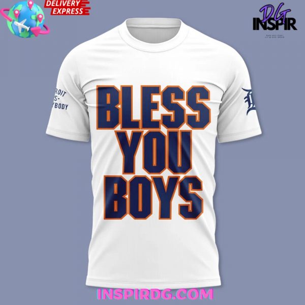 Detroit Tigers Bless You Boys White T-Shirt