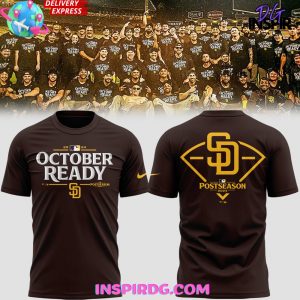 San Diego Padres October Ready 2024 Brown T-Shirt