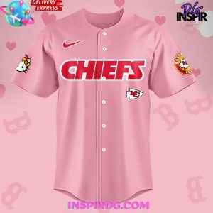 Kansas City Chiefs x Hello Kitty 2024 Baseball Jersey InspirDG