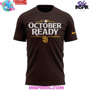 San Diego Padres October Ready 2024 Brown T-Shirt