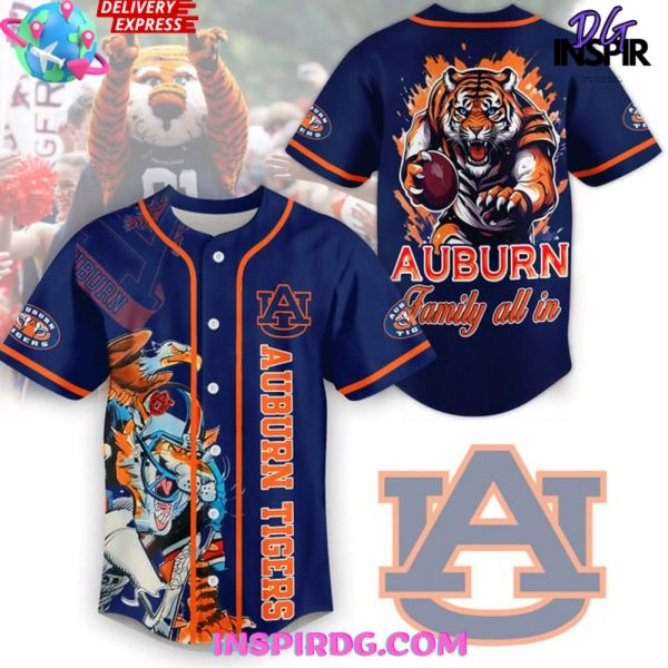 Auburn Tigers Family All In Baseball Jersey