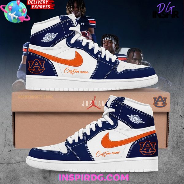 Auburn Tigers Football Custom Nike Air Jordan 1