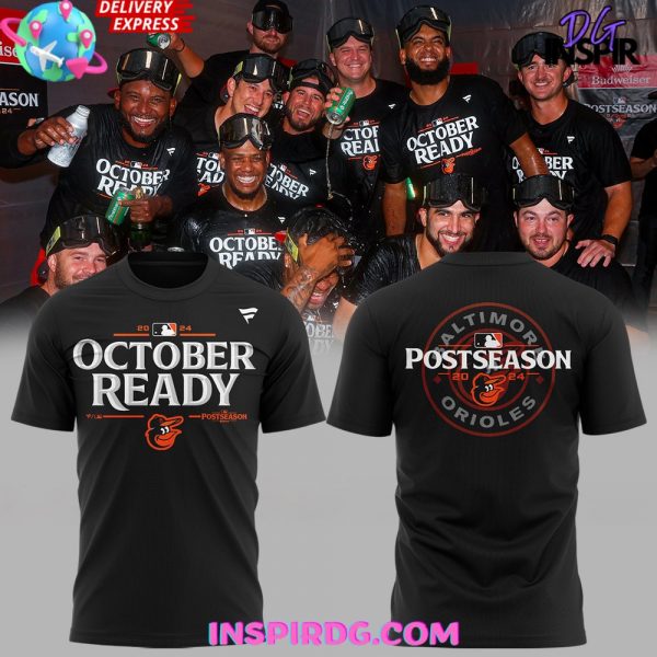 Baltimore Orioles October Ready 2024 Black T-Shirt