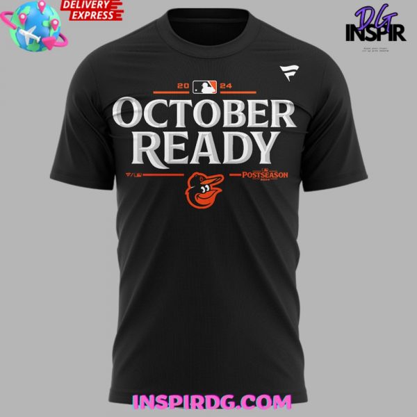 Baltimore Orioles October Ready 2024 Black T-Shirt