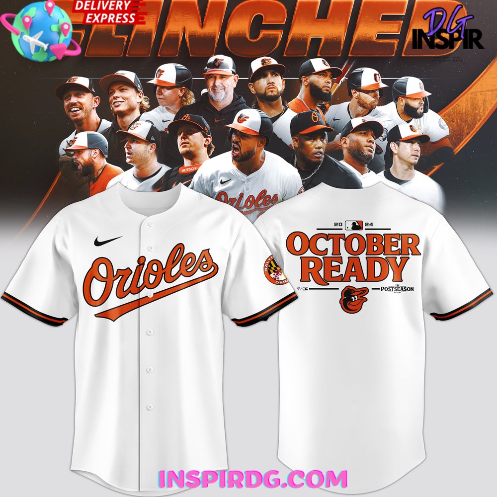 Baltimore Orioles October Ready Postseason 2024 White Baseball Jersey InspirDG