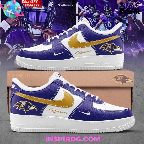 Baltimore Ravens Custom Nike Air Force 1