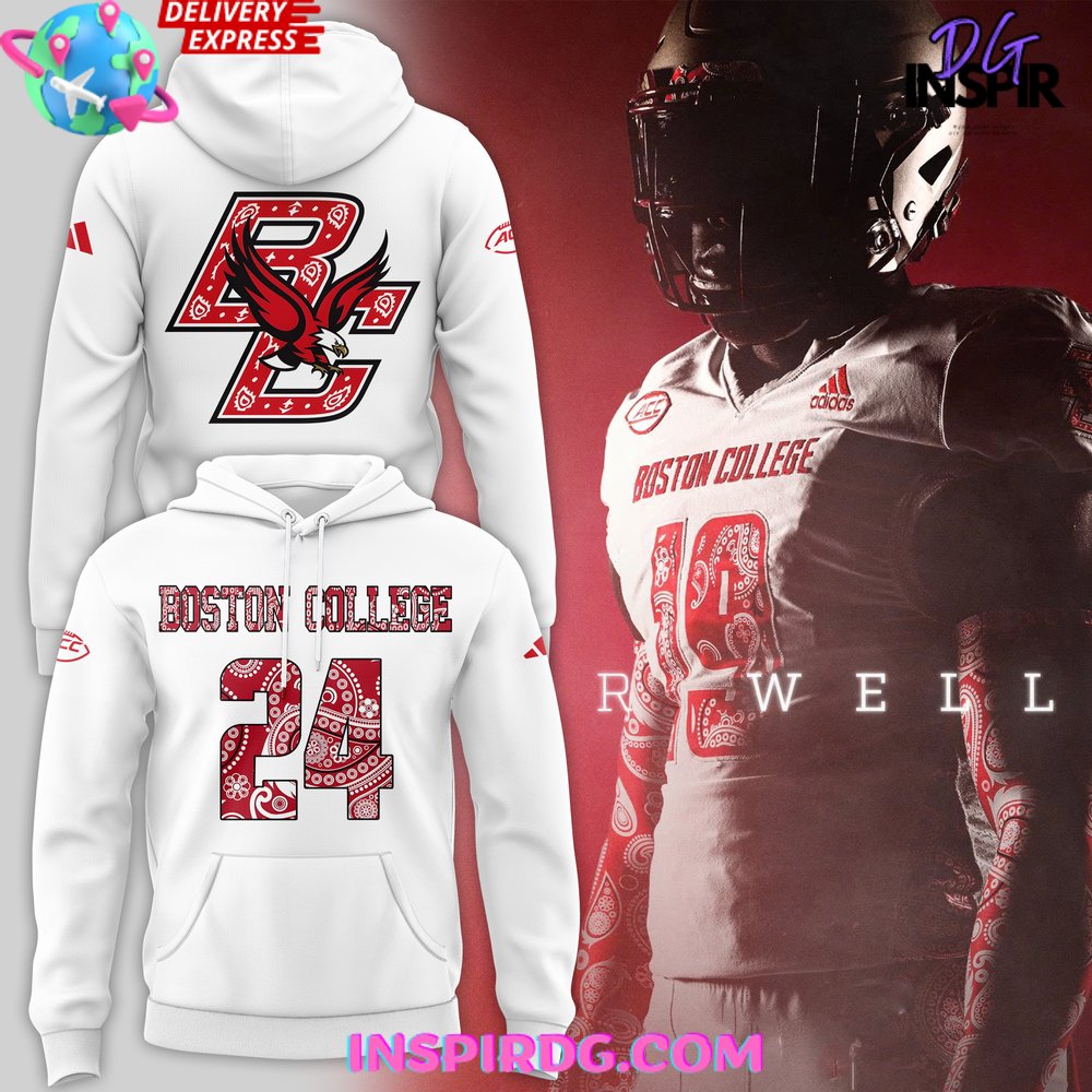 Boston College Eagles Red Bandana Uniform 2024 Hoodie InspirDG