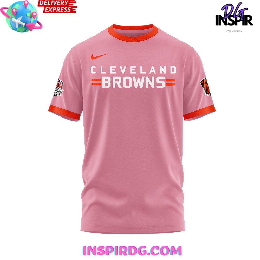 Cleveland Browns x Hello Kitty Pink T Shirt InspirDG