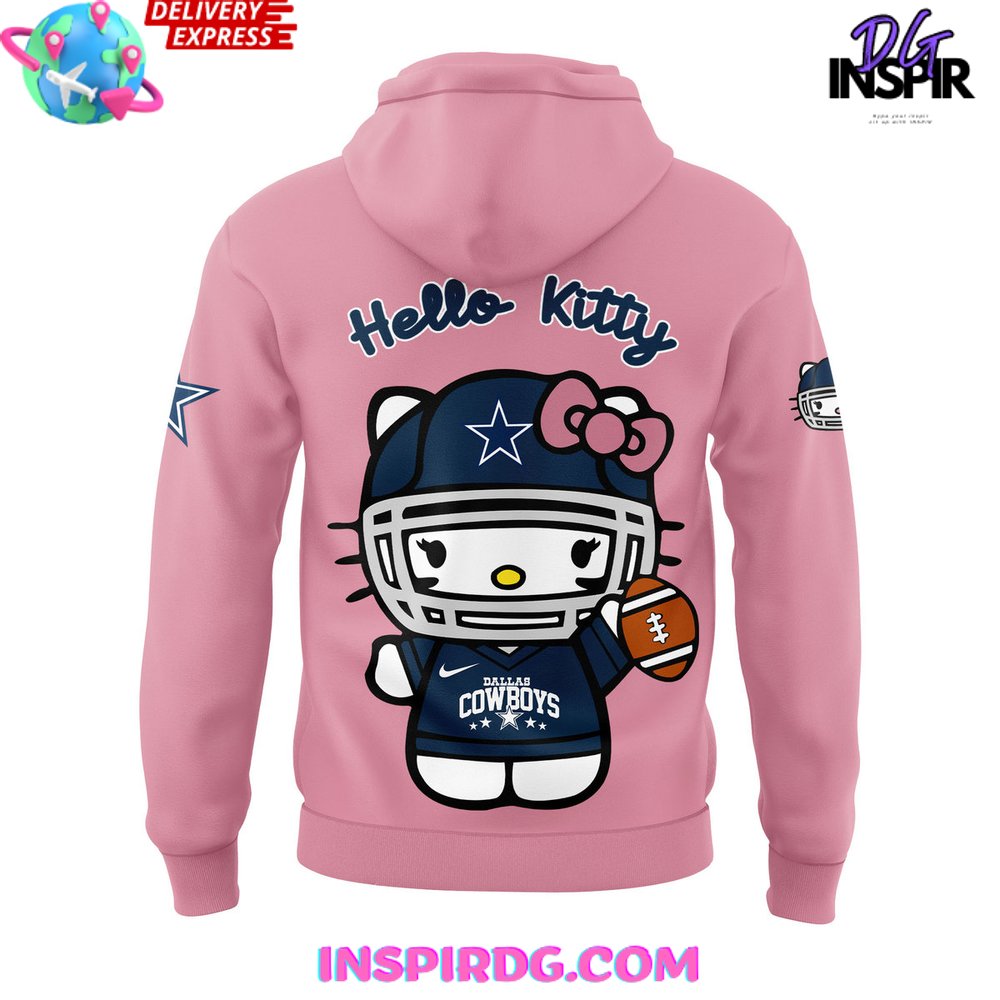 Dallas Cowboys x Hello Kitty Pink Hoodie InspirDG