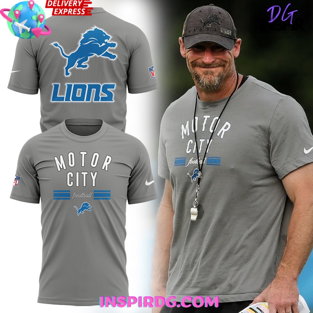 Detroit Lions Motor City Football 2024 T Shirt InspirDG