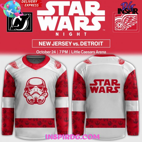 Detroit Red Wings x Star Wars Night 2024 Hockey Jersey