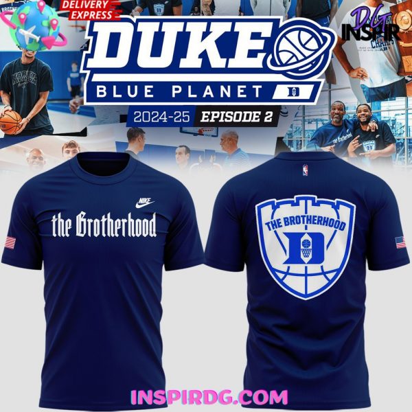 Duke Blue Planet The Brotherhood 2024 Blue T-Shirt