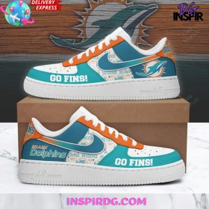 Miami Dolphins Go Fins Nike Air Force 1