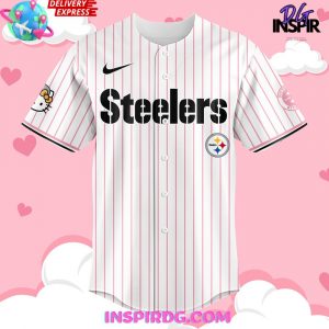 Pittsburgh Steelers x Hello Kitty 2024 Stripe Baseball Jersey
