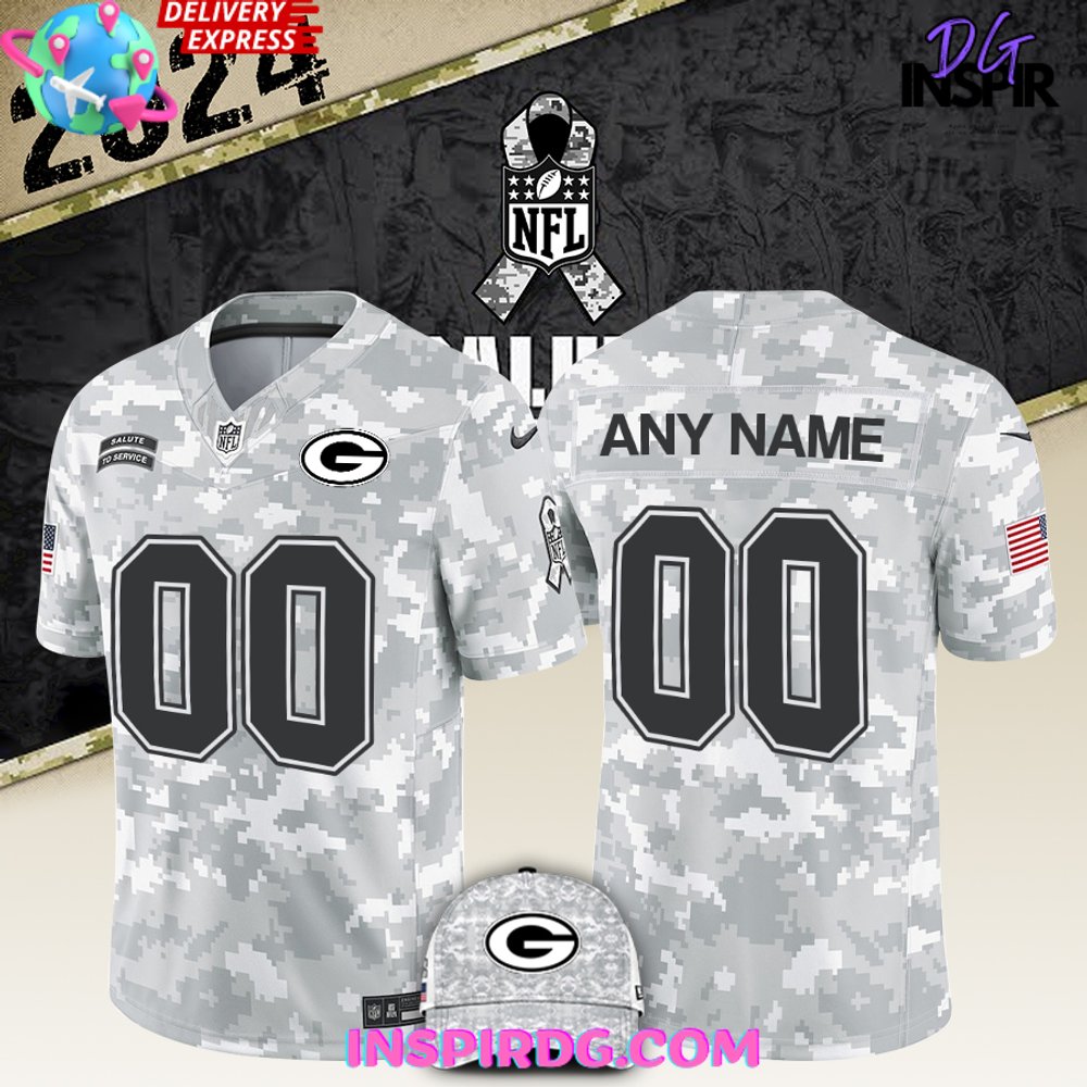 Green Bay Packers Salute to Service 2024 Football Jersey InspirDG