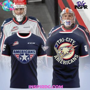 Tri-City Americans Hockey 2024 Navy T-Shirt
