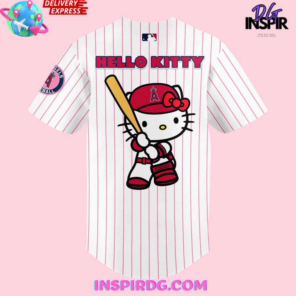 Hello Kitty x Los Angeles Angels 2024 Red Baseball Jersey