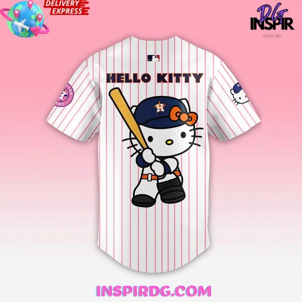 Houston Astros Hello Kitty Stripe Baseball Jersey