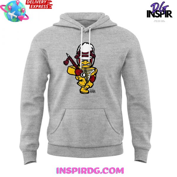 Iowa State Football Cardinal Mascot 2024 Grey Hoodie