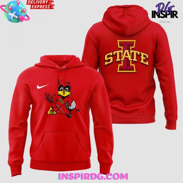 Iowa State Football Cardinal Mascot 2024 Hoodie