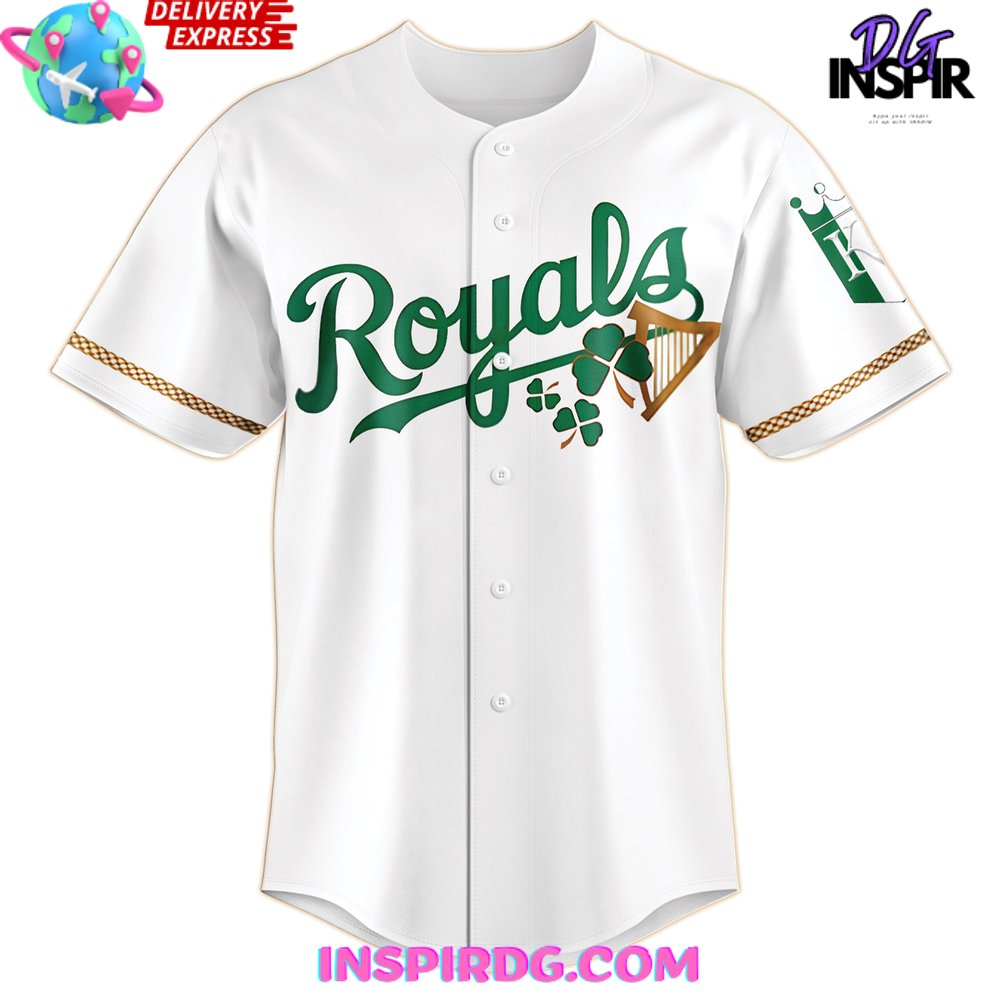 Kansas City Royals x Irish Heritage Night Custom Baseball Jersey InspirDG