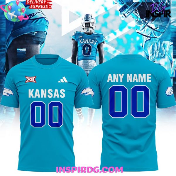 Kansas Jayhawks Football Big XII Blue T-Shirt