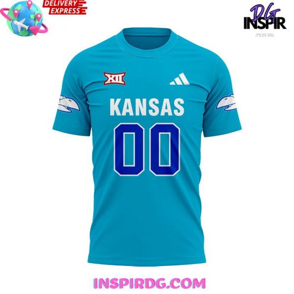 Kansas Jayhawks Football Big XII Blue T-Shirt