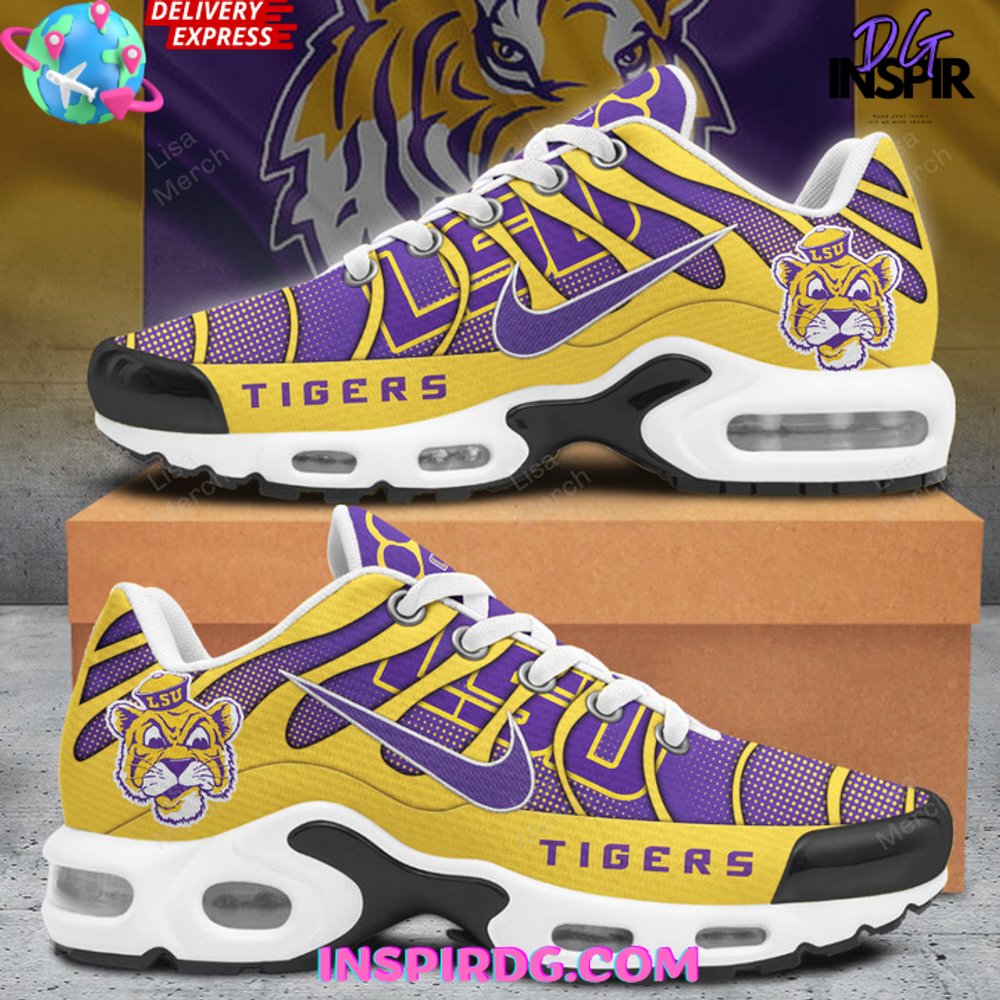 Nike popular Air RARE LSU tigers Team Spiked shoes