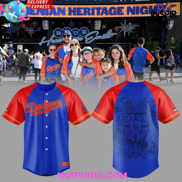 Los Angeles Dodgers Armenian Heritage Night Baseball Jersey