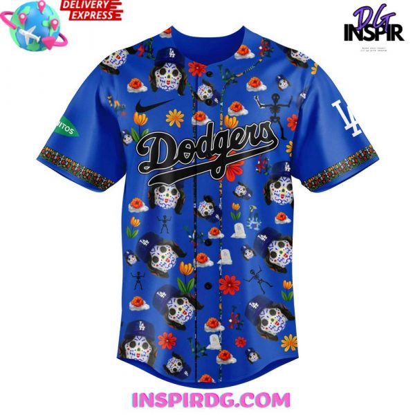 Los Angeles Dodgers Dia De Los 2024 Blue Baseball Jersey
