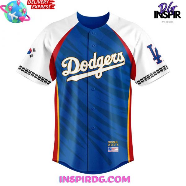Los Angeles Dodgers Korean Heritage Night Baseball Jersey