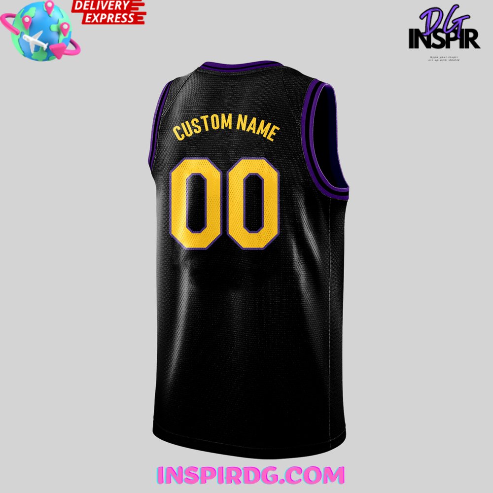 Lakers jersey violet black best sale