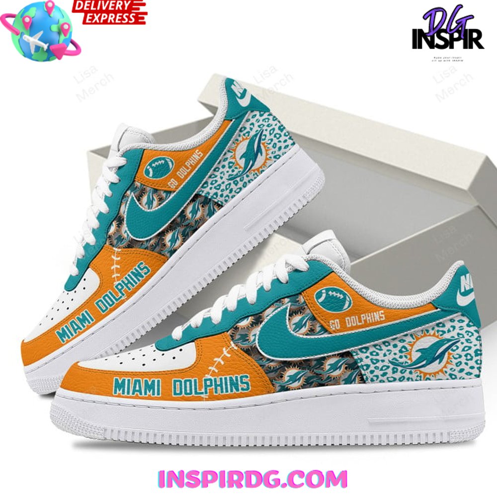 Miami Dolphins Go Dolphins Nike Air Force 1 InspirDG