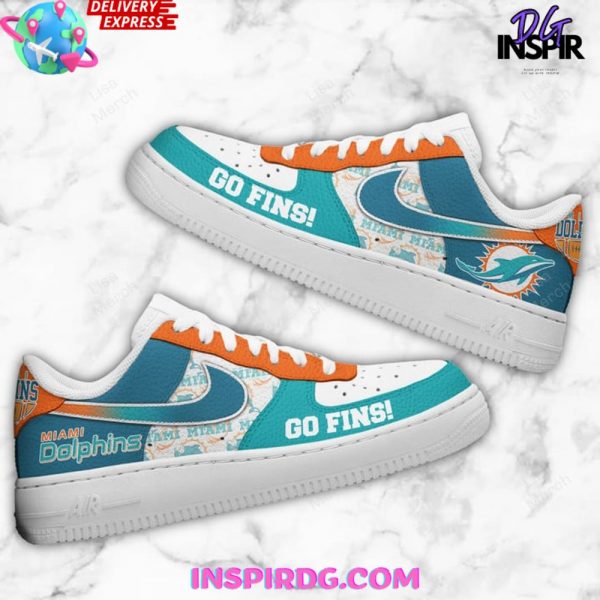 Miami Dolphins Go Fins Nike Air Force 1
