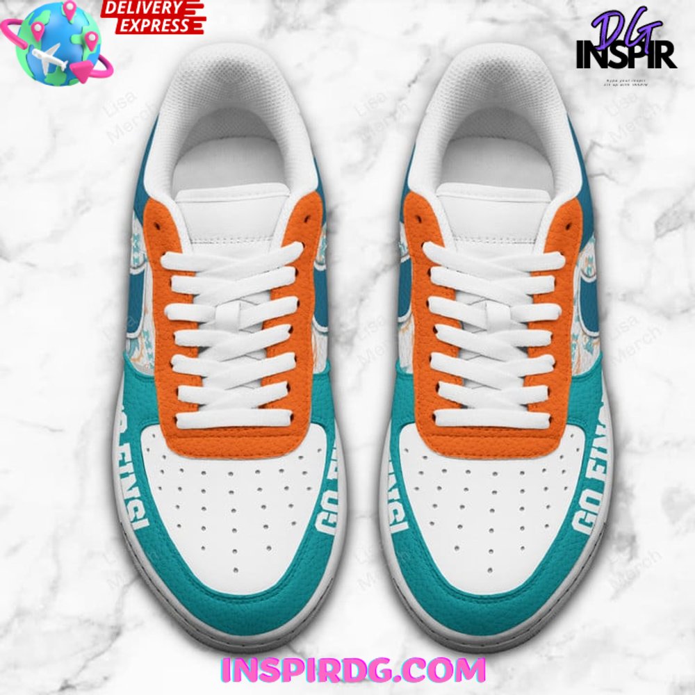 Miami Dolphins Go Fins Nike Air Force 1 Miami Dolphins Go Fins Nike Air Force 1