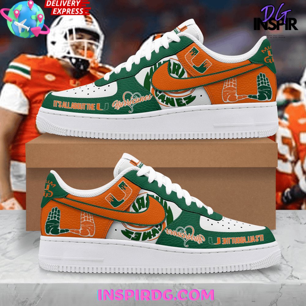 Miami Hurricanes Limited Edition Nike Air Force 1 InspirDG