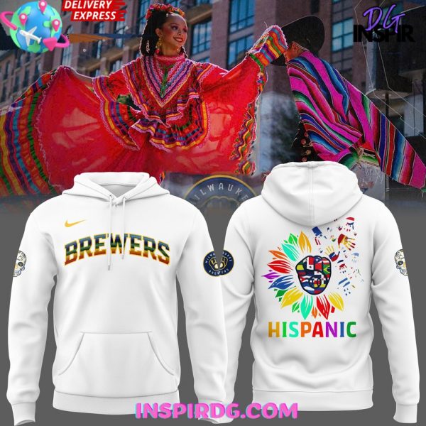 Milwaukee Brewers Hispanic Heritage Month 2024 White Hoodie