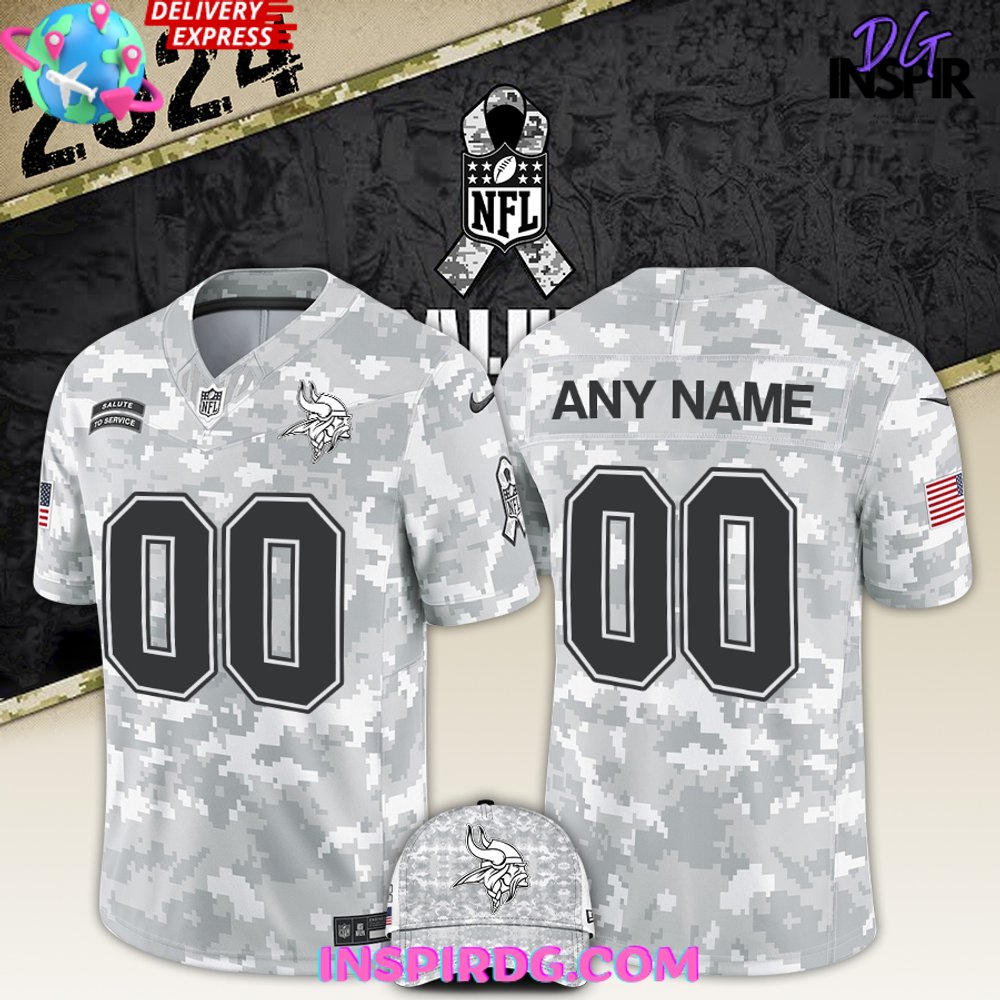 Minnesota Vikings Salute to Service 2024 Football Jersey InspirDG