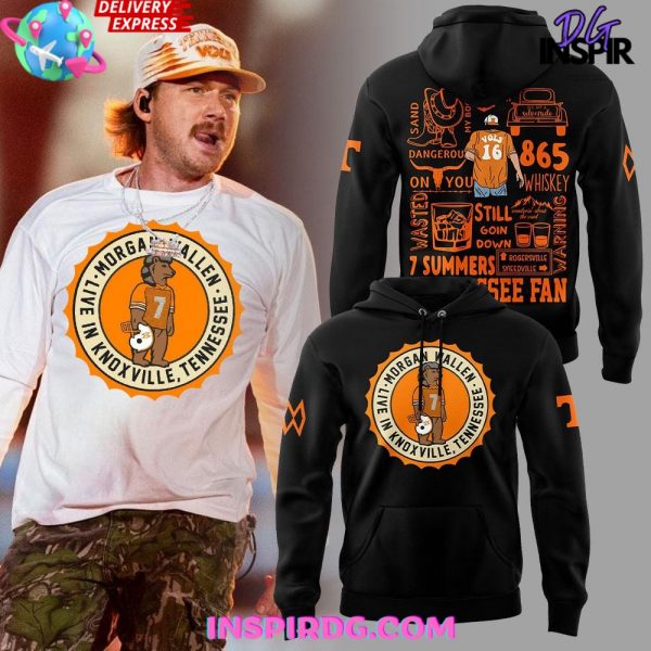 Morgan Wallen Live In Knoxville Tennessee 2024 Black Hoodie