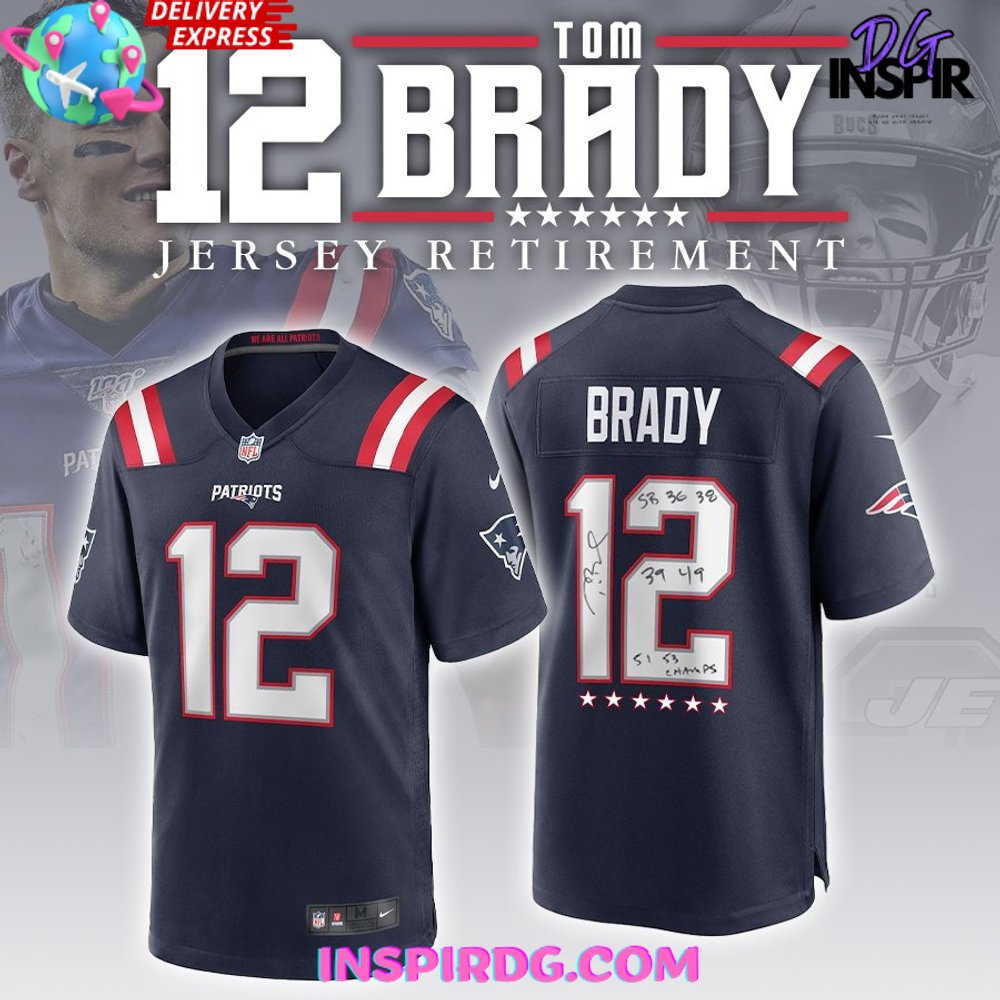 Tom Brady 2024 Patriots red throwback youth jersey