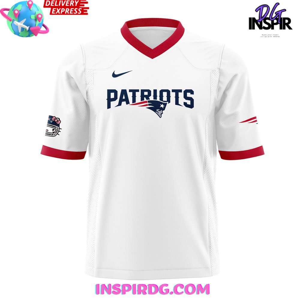 New England Patriots x Hello Kitty Pink Football Jersey InspirDG