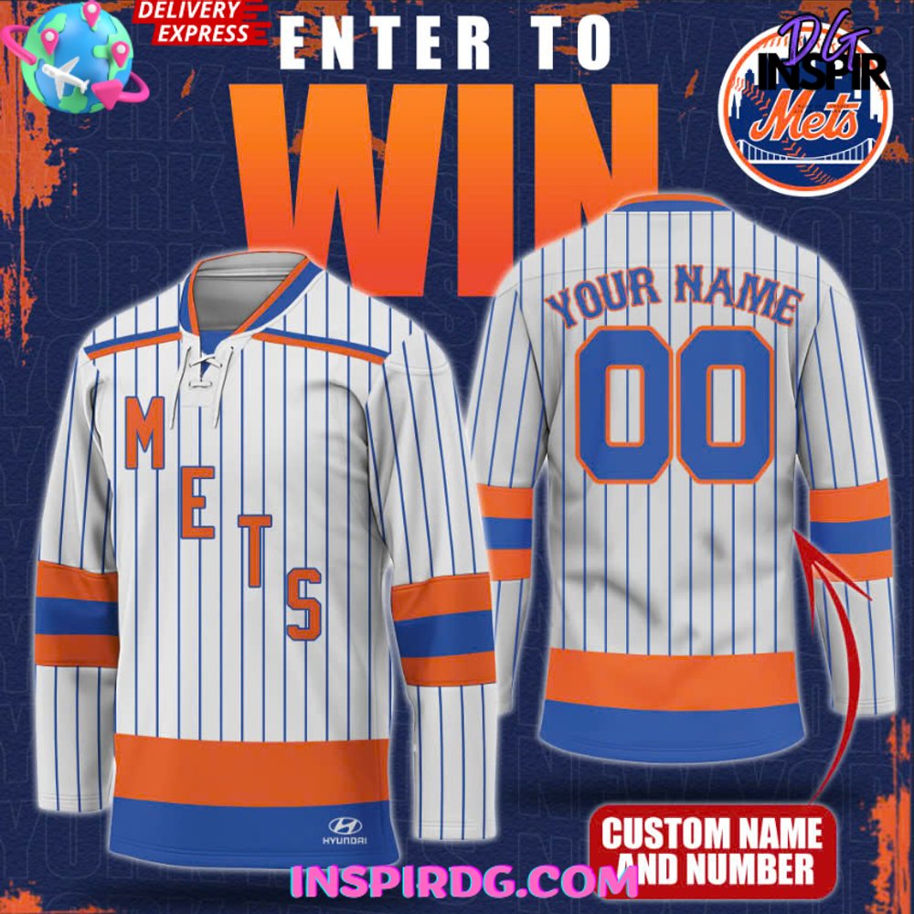 New York Mets Enter To Win Special Hockey Jersey InspirDG