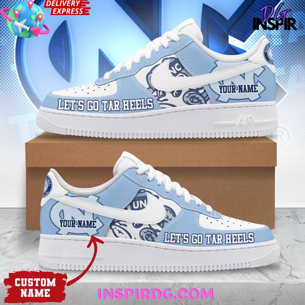 North Carolina Tar Heels Custom Nike Air Force 1 - InspirDG