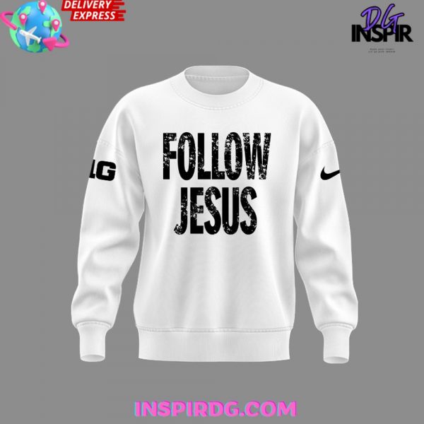 Ohio State Buckeyes Follow Jesus 2024 White Sweatshirt