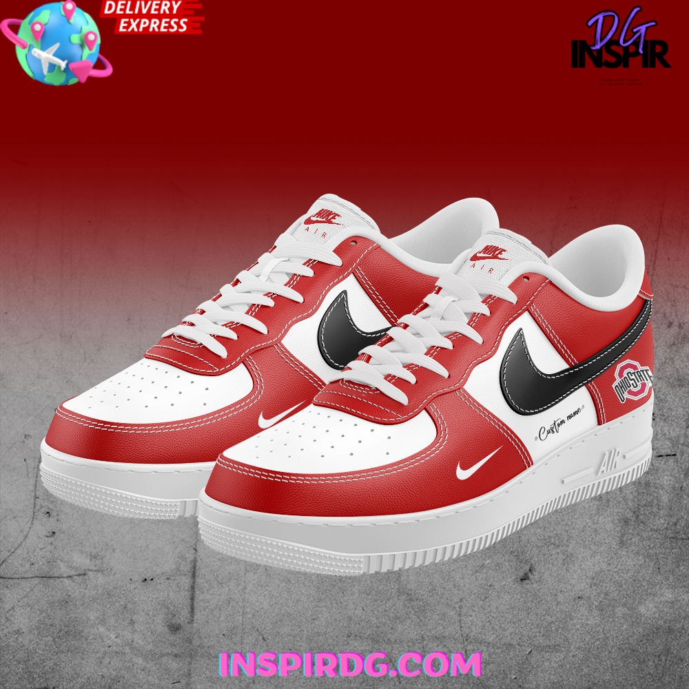 Ohio State Football Custom Name Nike Air Force 1 Ohio State Football Custom Name Nike Air Force 1