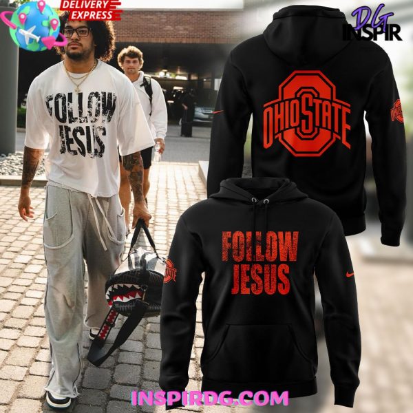 Ohio State Football Follow Jesus 2024 Black Hoodie