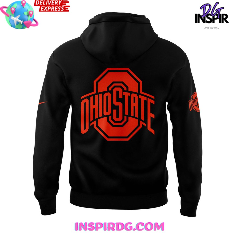 Ohio State Football Follow Jesus 2024 Black Hoodie InspirDG