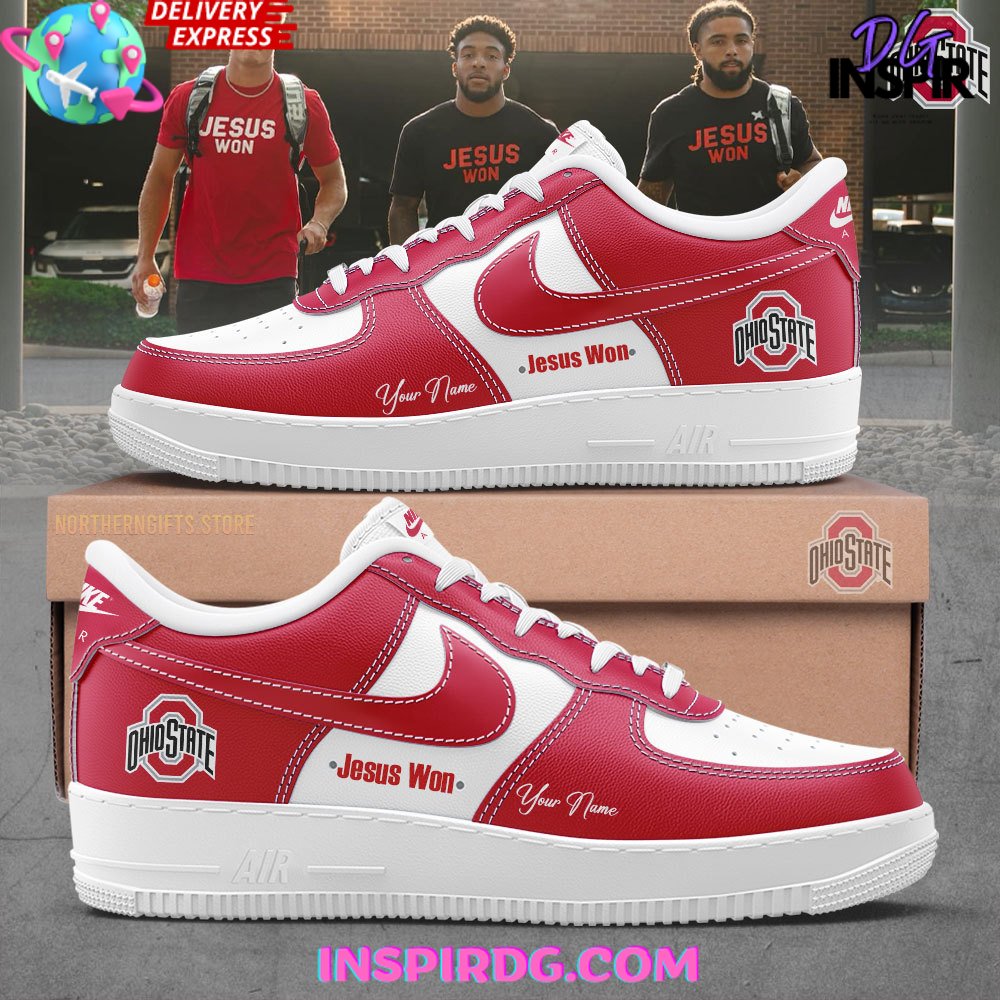 Ohio State Football Jesus Won 2024 Nike Air Force 1 InspirDG